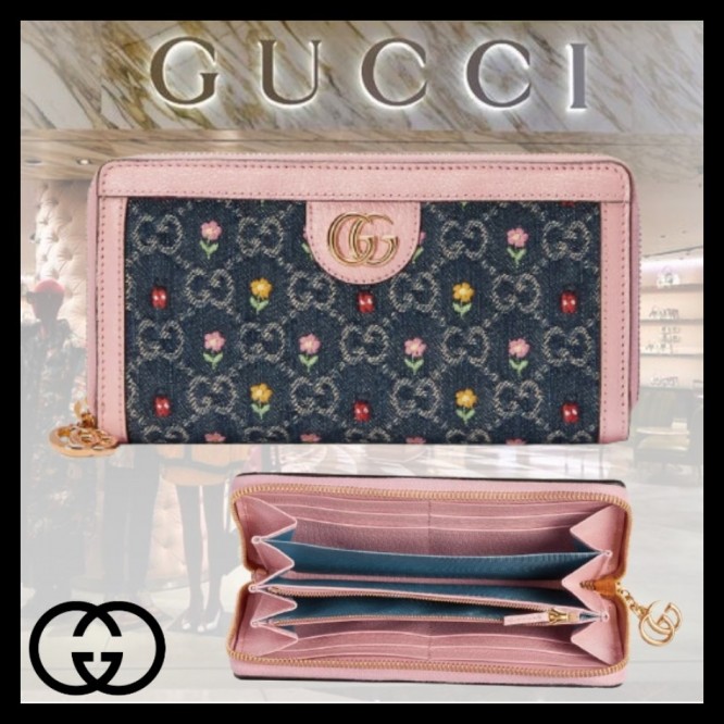 【GUCCI】オフィディア ジップ長財布 デニム 日本限定