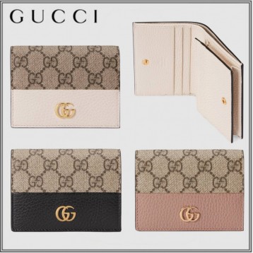【GUCCI】 GGマーモント カードケース ウォレット　コイン＆紙幣