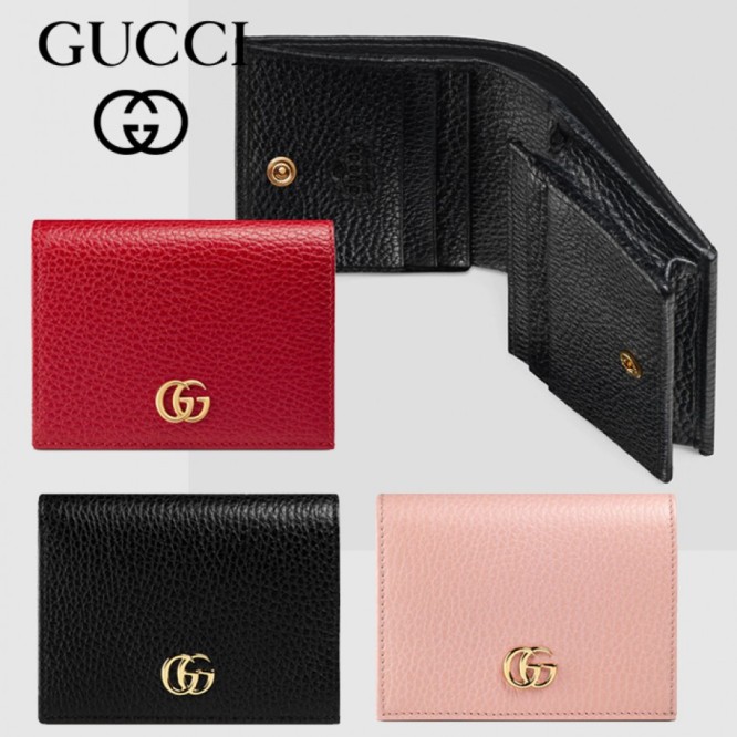 Gucci〔GG マーモント〕 レザー カードケース（コイン＆紙幣入れ付き）456126