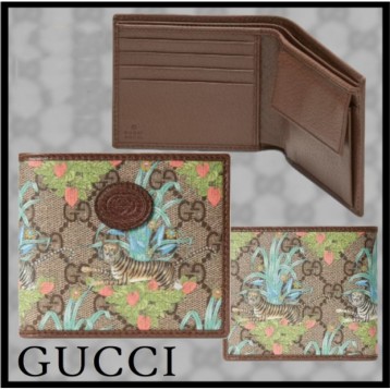 GUCCI TIGER プリント GG コインウォレット673000