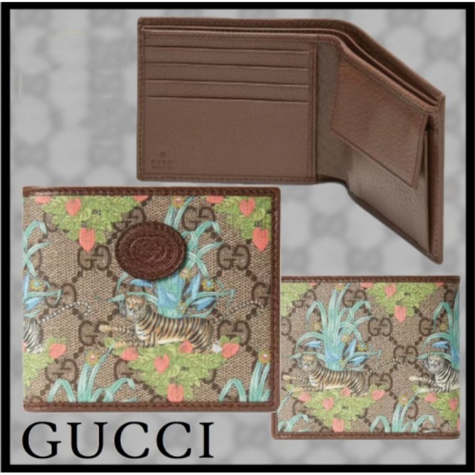 GUCCI TIGER プリント GG コインウォレット673000
