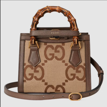 Gucci グッチ・ダイアナスーパーダブルGバンブーミニトートバッグ     