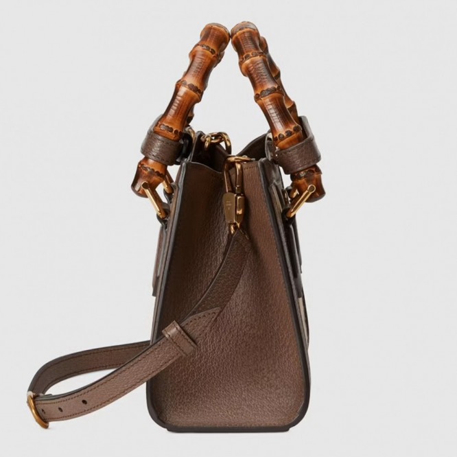 Gucci グッチ・ダイアナスーパーダブルGバンブーミニトートバッグ     