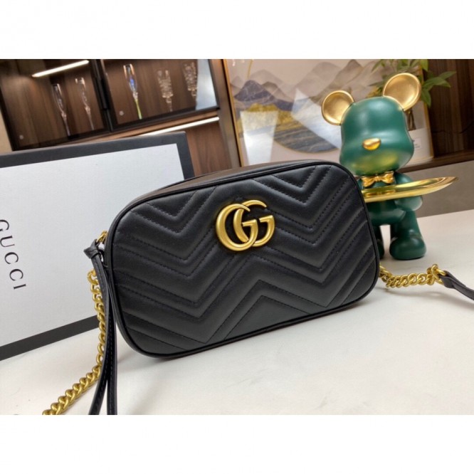 〔GGマーモント〕キルティング スモール ショルダーバッグ