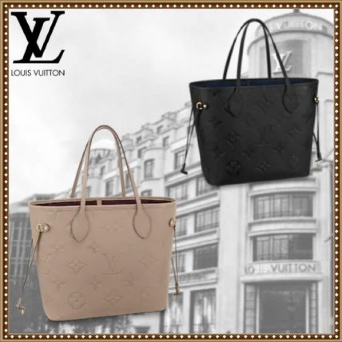 【人気】Louis Vuitton NEVERFULL MM ネヴァーフル TOTE BAG☆トートバッグ（ノワール）