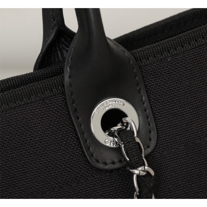 CHANELビーチキャンバスバッグキャンバストートショッピングバッグ