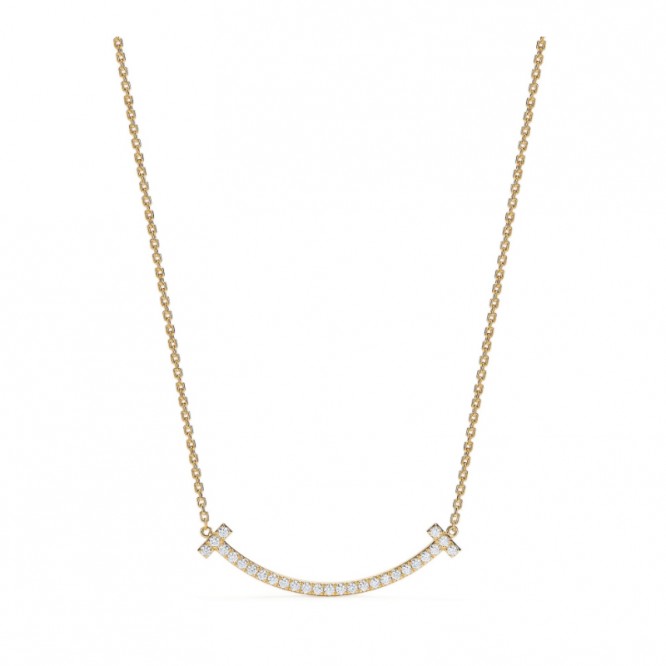 ★1129新品★Tiffany ティファニー T ミディアム スマイル ペンダント 67513223