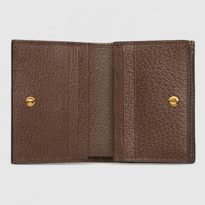 【GUCCI】（グッチ） オフィディア　GG カードケース 財布コンパクトウォレット ブラウン