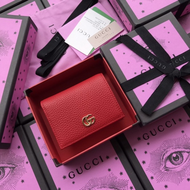 Gucci〔GG マーモント〕 レザー カードケース（コイン＆紙幣入れ付き）456126
