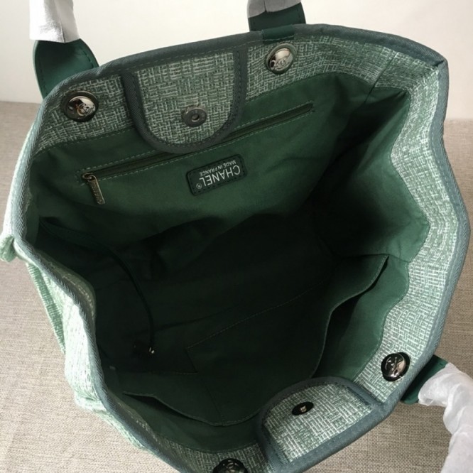 CHANELビーチキャンバスバッグキャンバストートショッピングバッグ