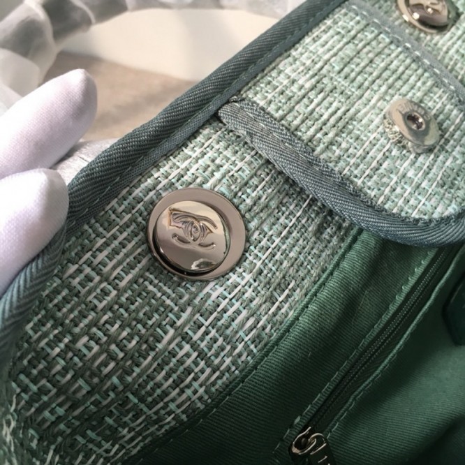 CHANELビーチキャンバスバッグキャンバストートショッピングバッグ
