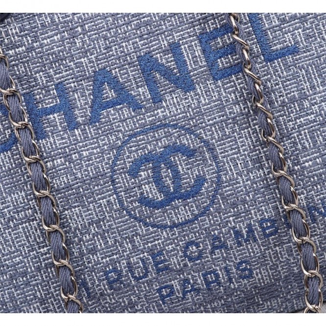 CHANELビーチキャンバスバッグキャンバストートショッピングバッグ
