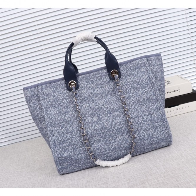 CHANELビーチキャンバスバッグキャンバストートショッピングバッグ