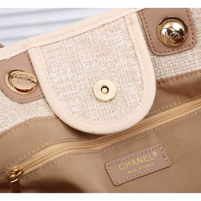 CHANELビーチキャンバスバッグキャンバストートショッピングバッグ
