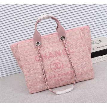 CHANELビーチキャンバスバッグキャンバストートショッピングバッグ