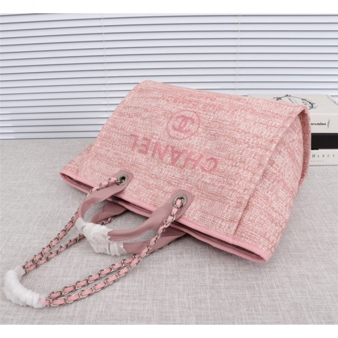 CHANELビーチキャンバスバッグキャンバストートショッピングバッグ