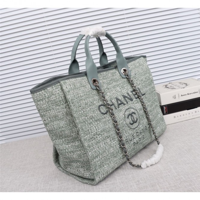 CHANELビーチキャンバスバッグキャンバストートショッピングバッグ
