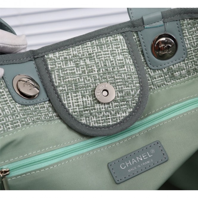 CHANELビーチキャンバスバッグキャンバストートショッピングバッグ