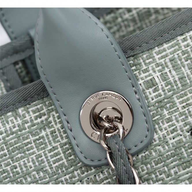 CHANELビーチキャンバスバッグキャンバストートショッピングバッグ