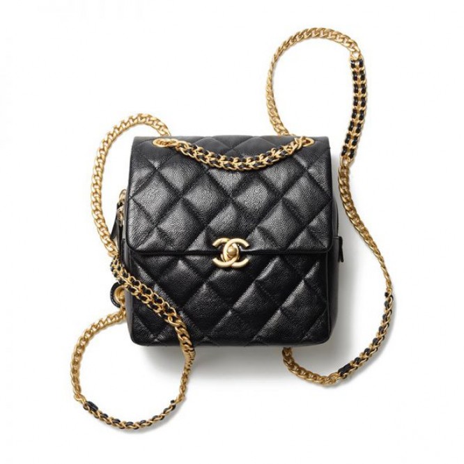 【セレブ愛用★】CHANEL シャネル 22SS グレインド バックパック CCロゴ キルティング AS3108 B07628 94305