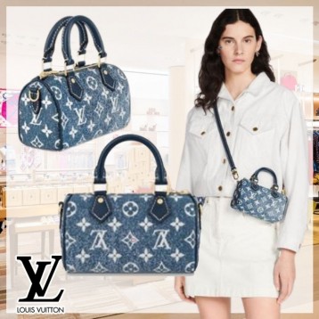 【新作】LOUIS VUITTON ナノ スピーディ ピンク＆ブルーM81168