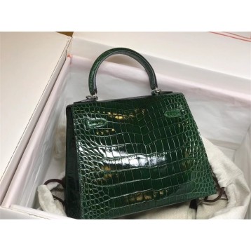 【0111更新】HERMES エルメス Kelly ケリー クロコ グリーン シルバー金具 MiniKelly ミニケリー 19cm/20cm/25cm/28cm 【0111更新】HERMES エルメス Kelly ケリー クロコ グリーン シルバー金具 MiniKelly ミニケリー 19cm/20cm/25cm/28cm