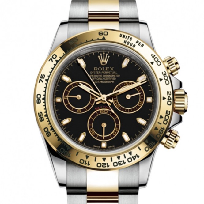 116503 コスモグラフ デイトナ オイスター、40 mm、オイスタースチール＆イエローゴールド