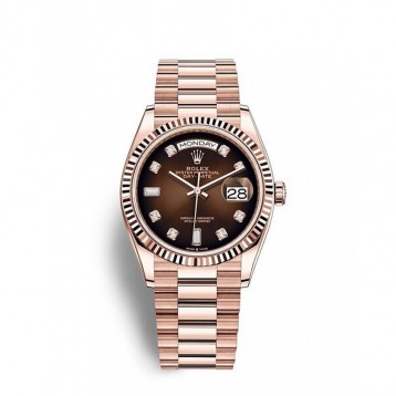 128235 デイデイト 36 オイスター、36 mm、エバーローズゴールド