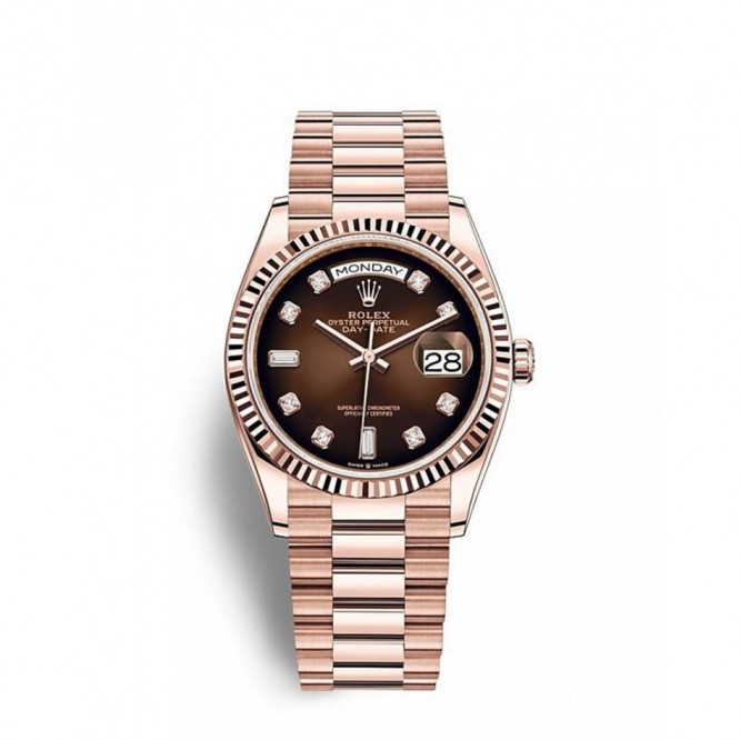 128235 デイデイト 36 オイスター、36 mm、エバーローズゴールド
