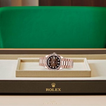 128235 デイデイト 36 オイスター、36 mm、エバーローズゴールド 128235 デイデイト 36 オイスター、36 mm、エバーローズゴールド
