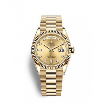 128238 デイデイト 36  オイスター、36 mm、イエローゴールド