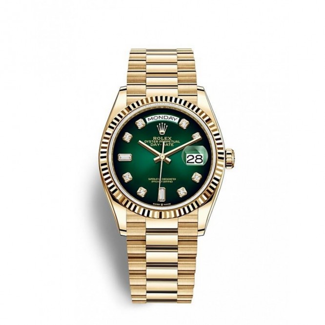 128238 デイデイト 36  オイスター、36 mm、イエローゴールド