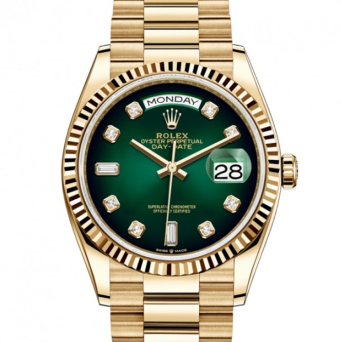 128238 デイデイト 36  オイスター、36 mm、イエローゴールド