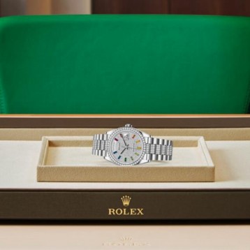 128349 デイデイト 36 オイスター、36 mm、ホワイトゴールド、ダイヤモンド 128349 デイデイト 36 オイスター、36 mm、ホワイトゴールド、ダイヤモンド