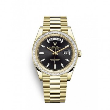 228398 デイデイト 40 オイスター、40 mm、イエローゴールド、ダイヤモンド