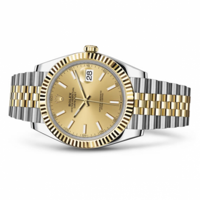 126333 デイトジャスト 41 オイスター、41 mm、オイスタースチール＆イエローゴールド