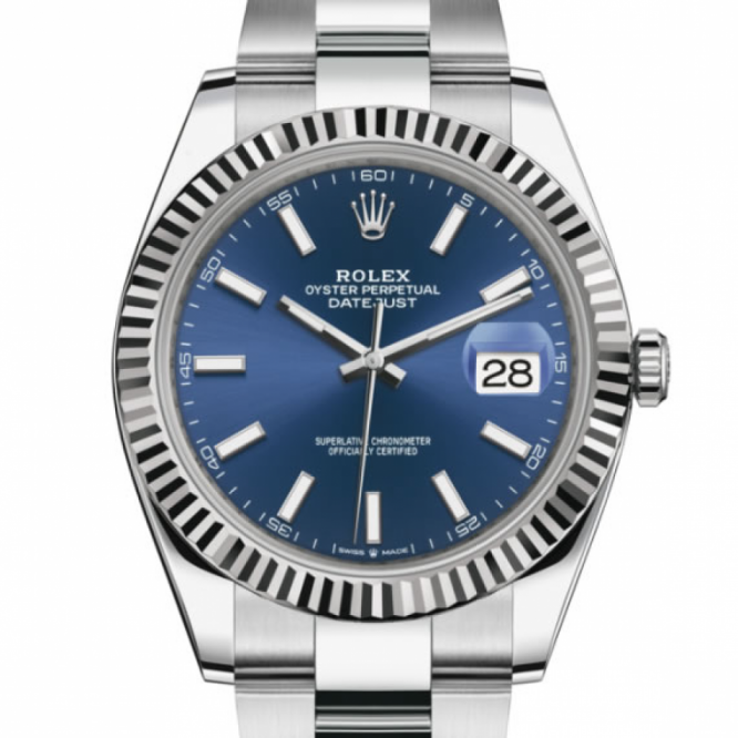 126334 デイトジャスト 41 オイスター、41 mm、オイスタースチール＆ホワイトゴールド