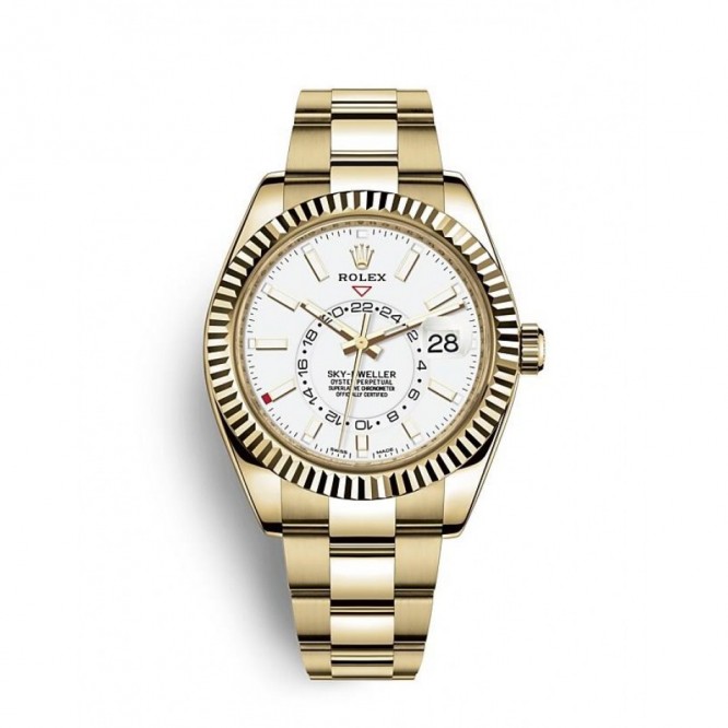 326938 スカイドゥエラー オイスター、42 mm、イエローゴールド