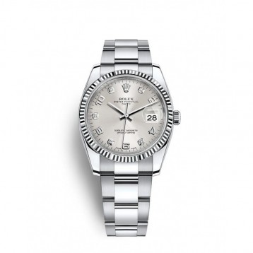115234 デイト 34 オイスター、34 mm、オイスタースチール＆ホワイトゴールド