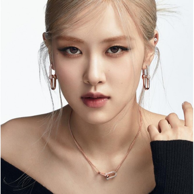 ★新品★Tiffany ティファニー ハードウェア ダブルリンク ペンダント パヴェ ダイヤモンド 18K ローズゴールド 68692512