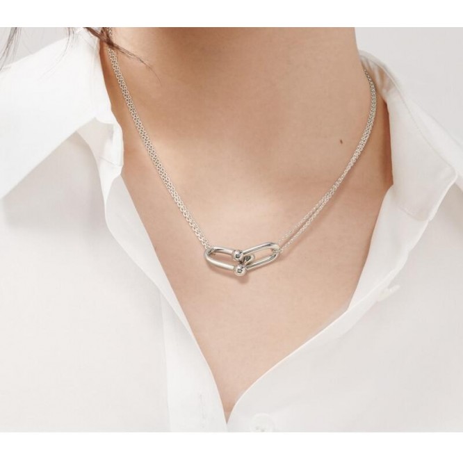 ★新品★Tiffany ティファニー ハードウェア ダブルリンク ペンダント 63104345