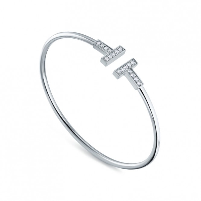 ★新品★Tiffany ティファニー ダイヤモンド ワイヤー ブレスレット 18K ホワイトゴールド GRP07783