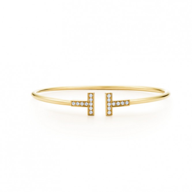 ★新品★Tiffany ティファニー ダイヤモンド ワイヤー ブレスレット 18K ゴールド GRP07784
