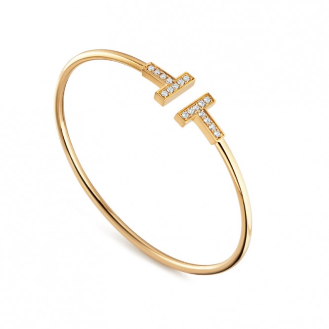 ★新品★Tiffany ティファニー ダイヤモンド ワイヤー ブレスレット 18K ゴールド GRP07784