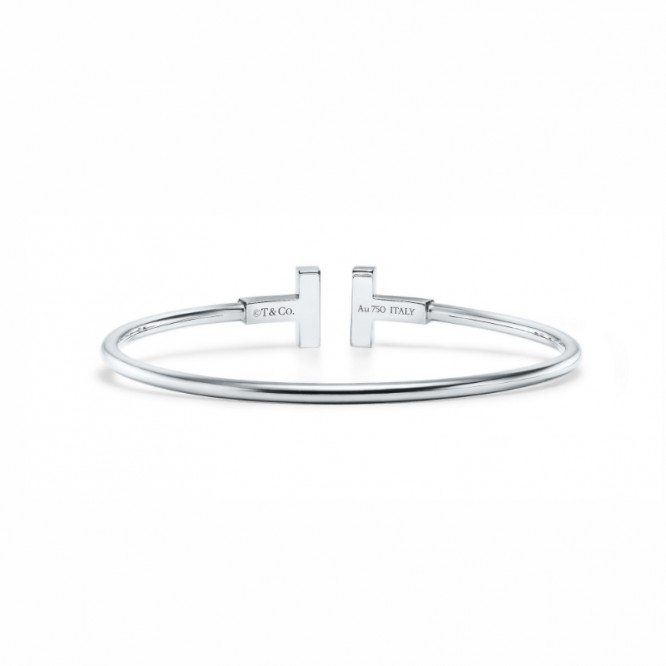 ★1126新品★Tiffany ティファニー ダイヤモンド ＆ ターコイズ ワイヤー ブレスレット 18K ホワイトゴールド GRP11110