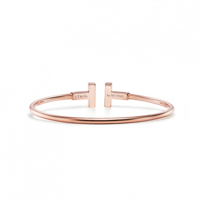 ★1126新品★Tiffany ティファニー ワイヤー ブレスレット ローズゴールドにダイヤモンドとマザーオブパール GRP11104
