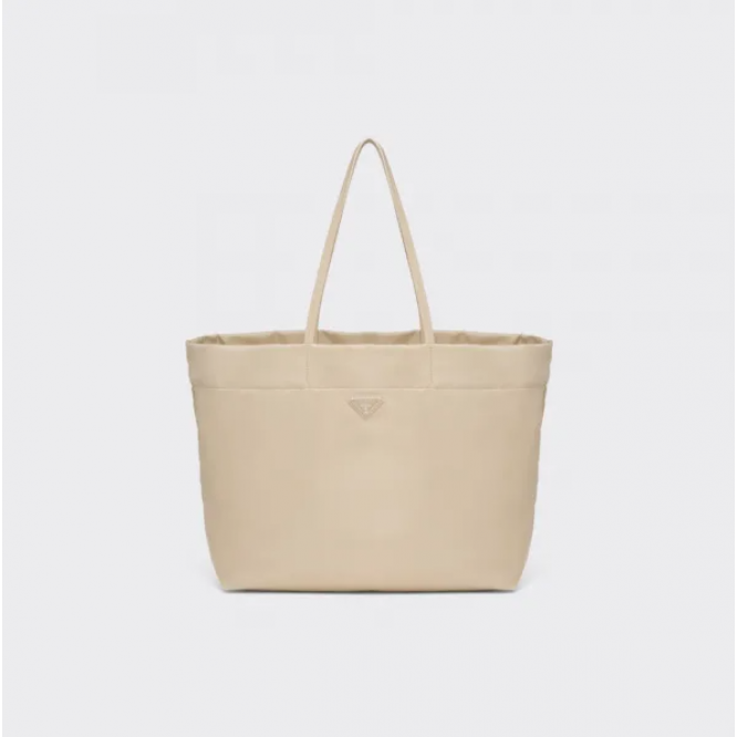 ☆大人気新作☆PRADA プラダ Re Nylon xサフィアーノレザー トートバッグ サンドベージュ 1BG107_RV44_F0F24_V_YOX
