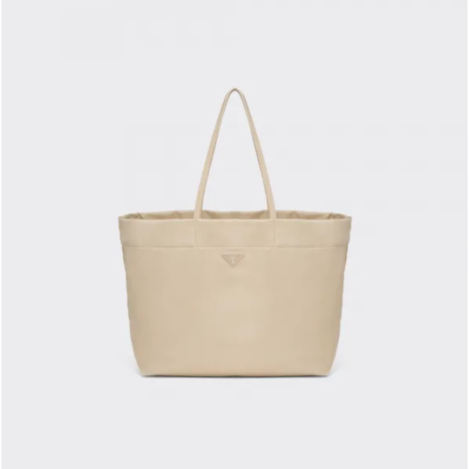 ☆大人気新作☆PRADA プラダ Re Nylon xサフィアーノレザー トートバッグ サンドベージュ 1BG107_RV44_F0F24_V_YOX