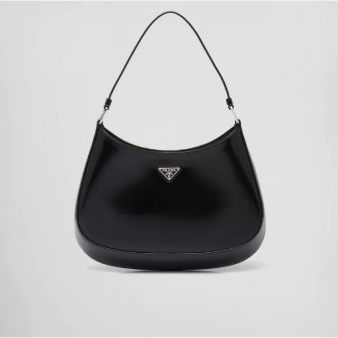 ☆大人気新作☆PRADA プラダ クレオ ブラッシュドレザー ショルダーバッグ ブラック 1BC499_ZO6_F0002_V_OOO