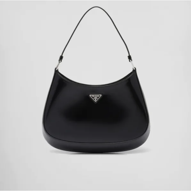 ☆大人気新作☆PRADA プラダ クレオ ブラッシュドレザー ショルダーバッグ ブラック 1BC499_ZO6_F0002_V_OOO
